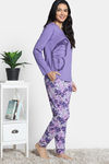 Zivame 2 Mile Fashion Knit Cotton Pyjama Set -Aster Purple — thumbnail 3